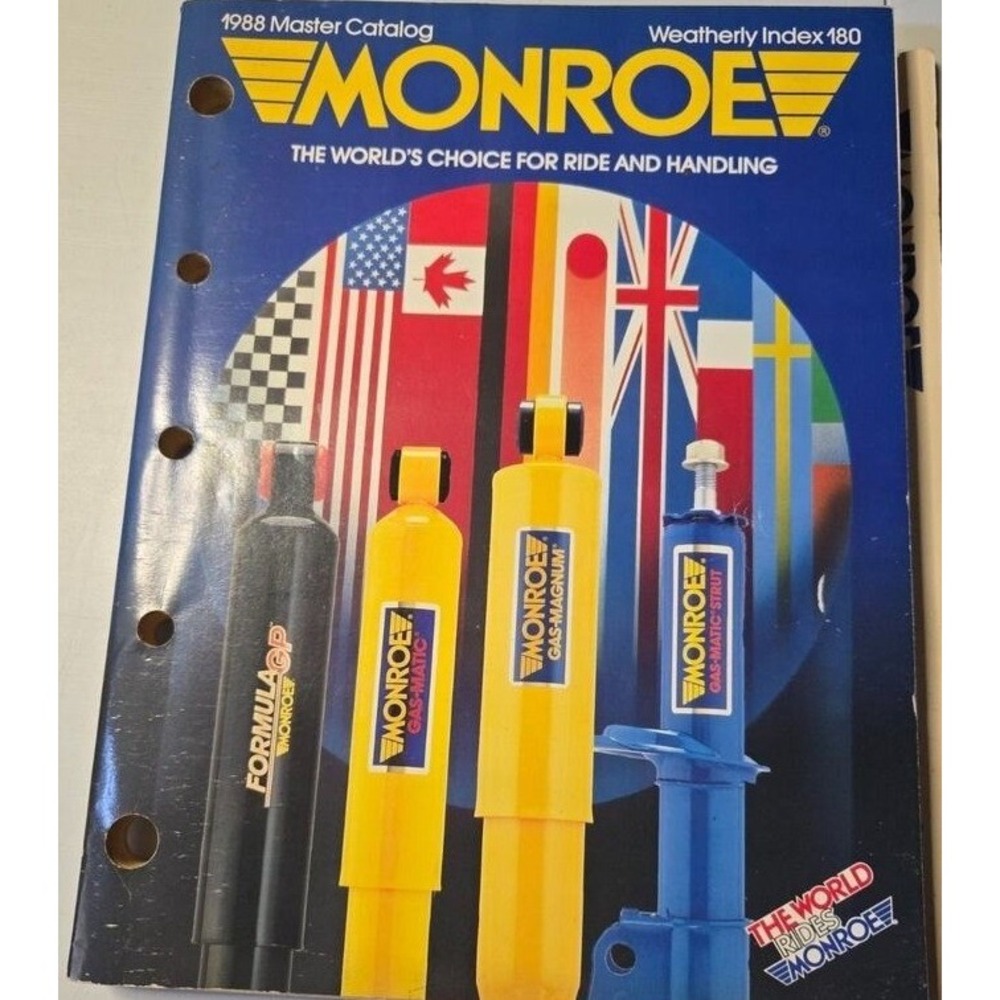 Monroe Shocks Master Parts Book – 1988, Weatherly Index 180 – Vintage Automotive